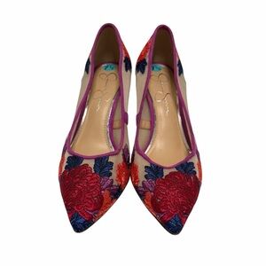 Jessica Simpson Orchid/Multi Floral Pumps
